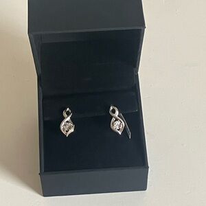NWTS Kay’s Sterling Silver Genuine Diamond Earrings